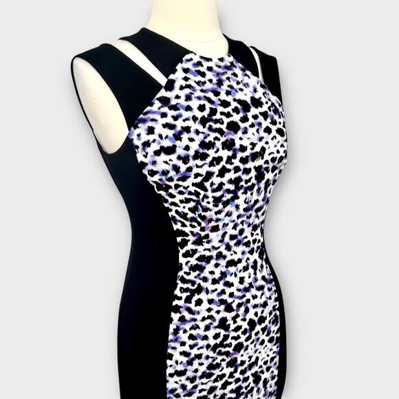 Cache Abstract Animal Print Bodycon Sheath Dress Sz 10 Sexy Glam Y2K Mob Wife - Picture 3 of 11